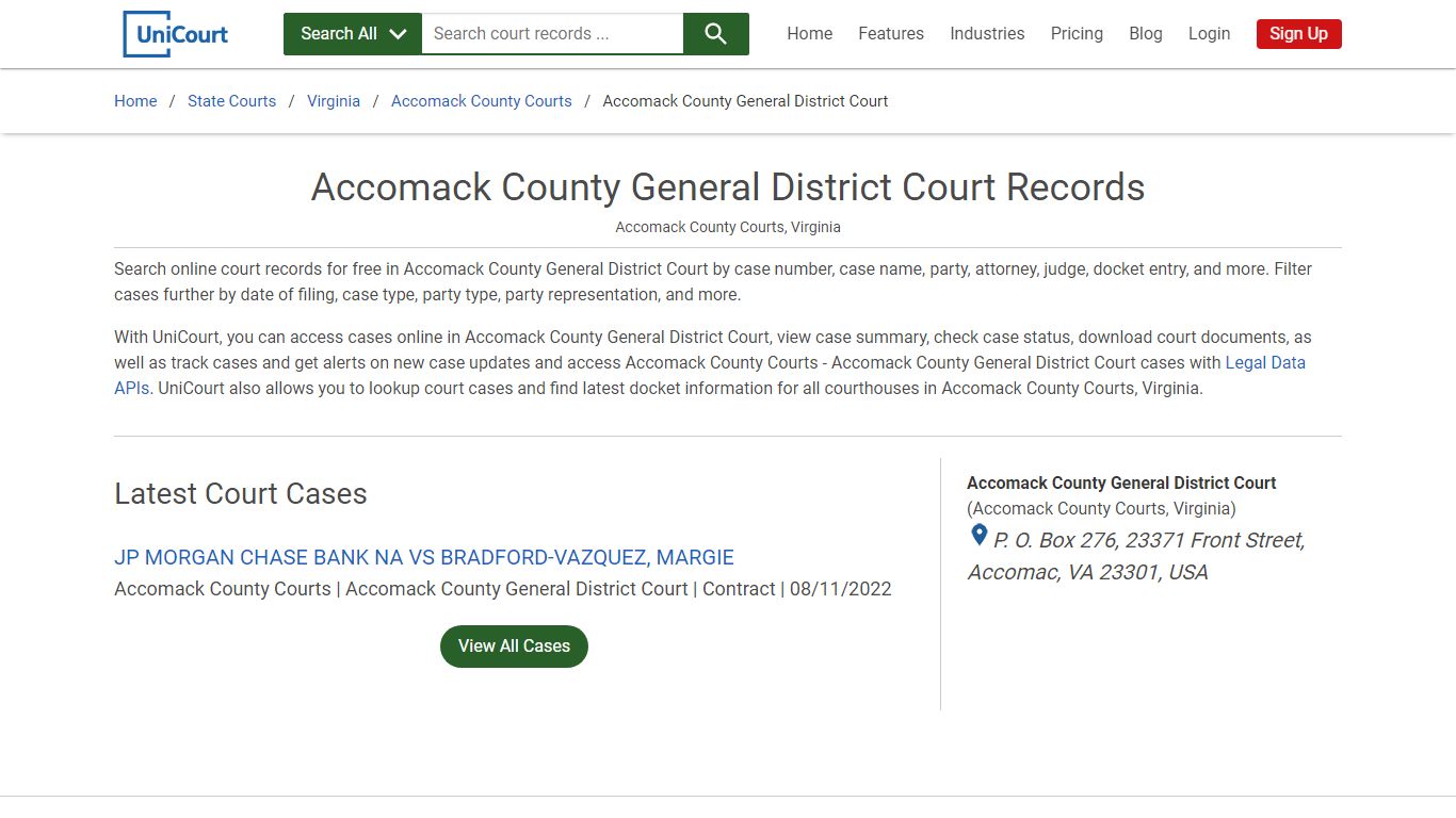 Accomack County General District Court Records | Accomack ...